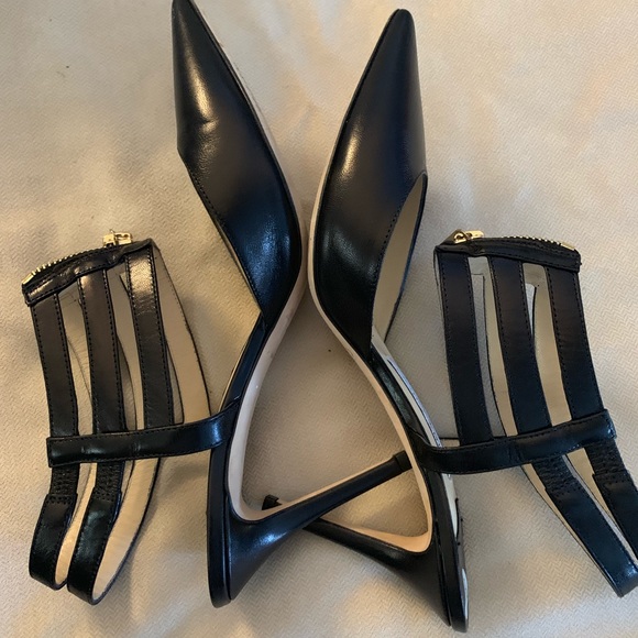 Jimmy Choo black leather heels pumps closed toes 8 - Picture 6 of 8